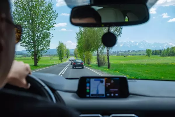 Car travel to the mountains